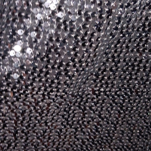 Elegant sequin silverish pewter evening dress - Picture 5 of 6